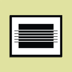rectangle A4 A3 landscape framed poster shadow line minimalist balck abstract creative style, Hand drawn for wallpaper wall decor fabric postcard cover template banner