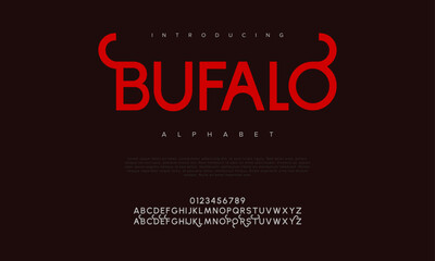 Bufalo premium luxury elegant alphabet letters and numbers. Elegant wedding typography classic serif font decorative vintage retro. Creative vector illustration