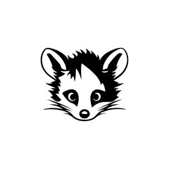 Obraz premium cute possum icon Logo illustration