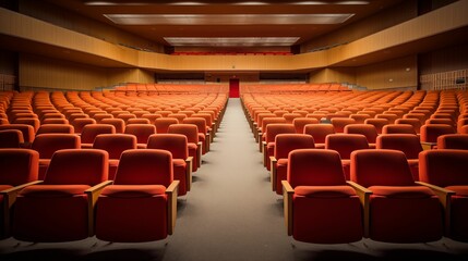 Fototapeta premium Empty lecture hall auditorium in a university.