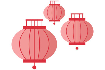 Hand Drawn Spring Lantern Sticker Design