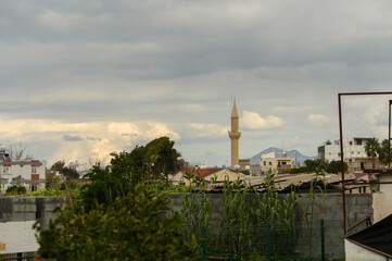 Obraz premium mosque in a village in winter in Cyprus 2