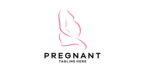 pregnancy logo design, pregnancy health, logo design template, symbol idea.