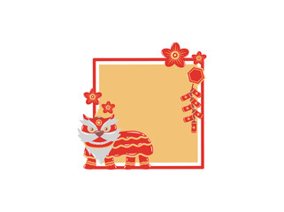 Ornament Frame Background Chinese New Year
