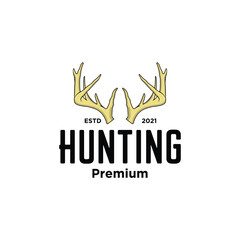antler vector, Hunting logo design inspiration