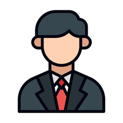 Politician filled line icon