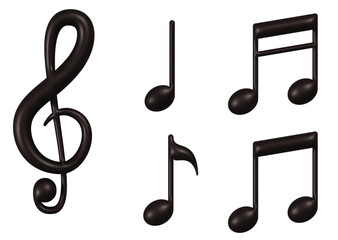 3D music notes