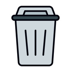 Trash filled line icon