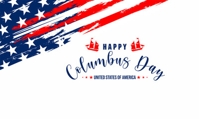 Happy Columbus Day October 2023, USA Background, Columbus Day Celebration with the US flag