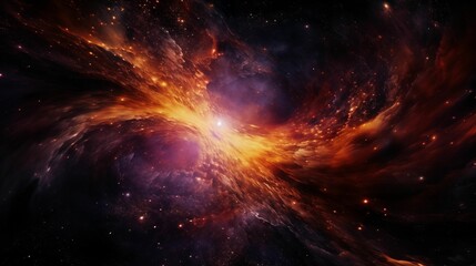Fototapeta premium Image of a galaxy warped, with swirling colors.