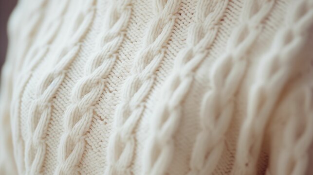 Image of a white knitted sweater.