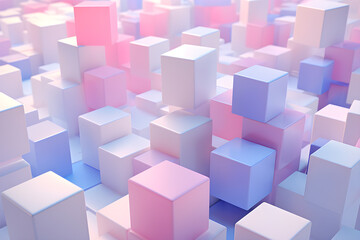 Fototapeta premium abstract purple cube, abstract background with cubes
