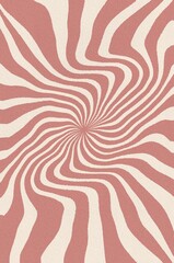 Groovy retro 70s style backgrounds with swirl burst, waves, twisted pattern, and grain paper textures. Vintage wallpaper, template, poster, print, backdrop. Abstract and aesthetic.