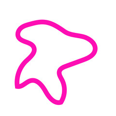 Pink Outline Abstract Shape Vector 