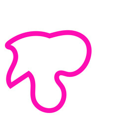 Obraz premium Pink Outline Abstract Shape Vector 