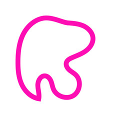 Pink Outline Abstract Shape Vector 