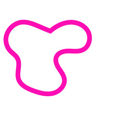 Pink Outline Abstract Shape Vector 