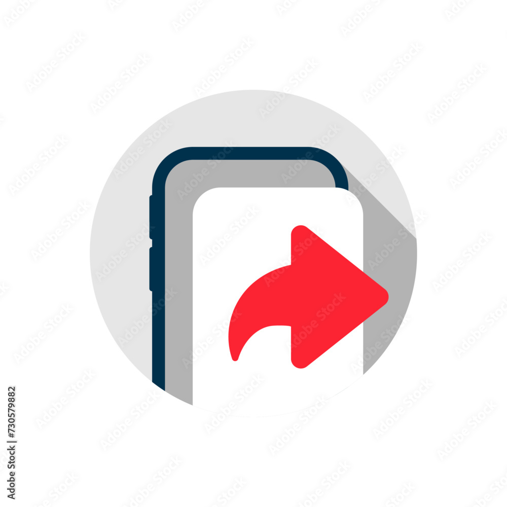 Poster log out, close or exit the mobile application on smartphone concept illustration flat design vector.