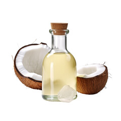 Coconut Oil bottle isolated on transparent background