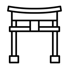 Shrine line icon
