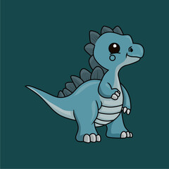 cute dinosaur illustration, vector dinosaur