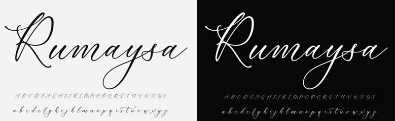 A hand-drawn signature logo design template