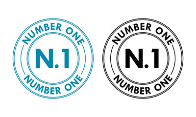 Obraz premium Number one badge design logo template illustration