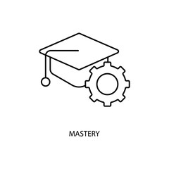 mastery concept line icon. Simple element illustration. mastery concept outline symbol design.