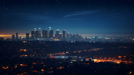 Los Angeles skyline at night, California, United States of America, Los Angeles at night,  Free Photo,,
Night view of a big city

