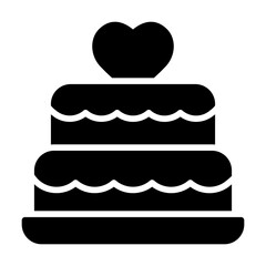 Cake glyph icon