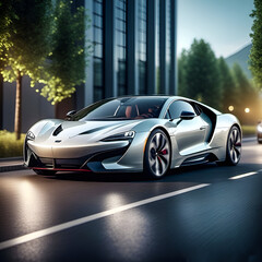 car driving on the road