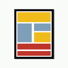 Fototapeta premium layouts poster brutalism modernism aesthetic abstract template framed contemporary scandinavian mid century digital A3 A4 print book home wall decoration fabric card