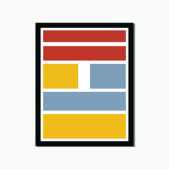 modernism aesthetic poster brutalism abstract template layouts framed contemporary scandinavian mid century digital A3 A4 print book home wall decoration fabric card