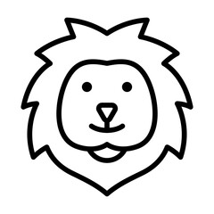 Lion line icon