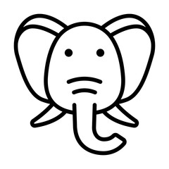 Elephant line icon