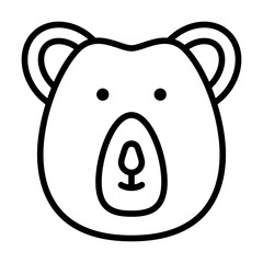 Bear line icon