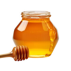 Honey bottle isolated on transparent background