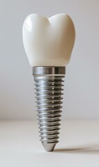 A dental implant with a tooth in it. Generative AI.