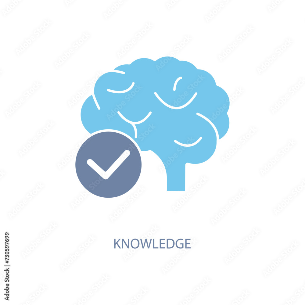 Wall mural knowledge concept line icon. Simple element illustration. knowledge concept outline symbol design.