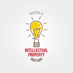 World Intellectual Property Day Vector Illustration. Serves as a global platform to raise awareness about the importance of intellectual property (IP) and its role in encouraging innovation.