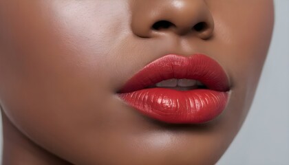 Naklejka premium close up lips of woman