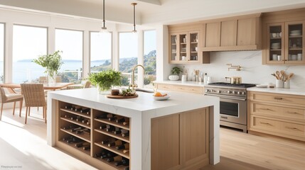 Coastal Grandmother Chic: Soothing Neutrals & Timeless Comfort in the Kitchen