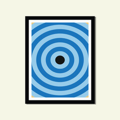 Bohemian style spiral optic painting landscape modern aesthetic poster abstract geometric shape framed contemporary scandinavian mid century digital A3 A4 print book home wall decoration fabric card