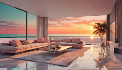 Fototapeta premium beautiful and luxurious room design with a modern style