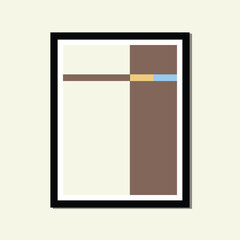 soft red color layout paper square modern aesthetic poster abstract template geometric shape framed contemporary scandinavian mid century digital A3 A4 print book home wall decoration fabric card