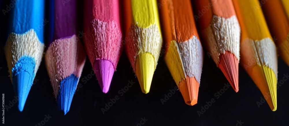 Poster some colored pencils, some macro or with gaps for client content.