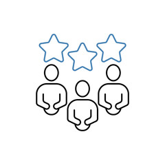 experts concept line icon. Simple element illustration. experts concept outline symbol design.