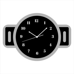 Vector Set of Office Wall Clocks of various shapes Design Template Isolated on White background. Dial with Roman numerals. Wall Clock Mock-up for Branding and Advertising Isolated. Watch Face Design