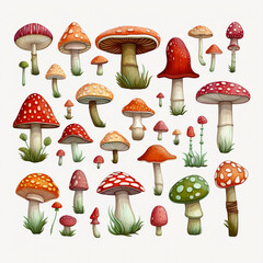 illustration of mushrooms