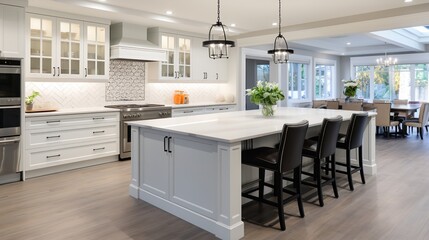 Timeless Elegance in Transitional Kitchen: Blending Classic and Modern